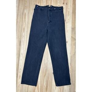 Vintage Wah Maker Frontier Old Western Button Fly Black Denim Pants Made IN USA